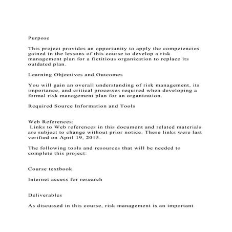 PurposeThis project provides an opportunity to apply the com.docx