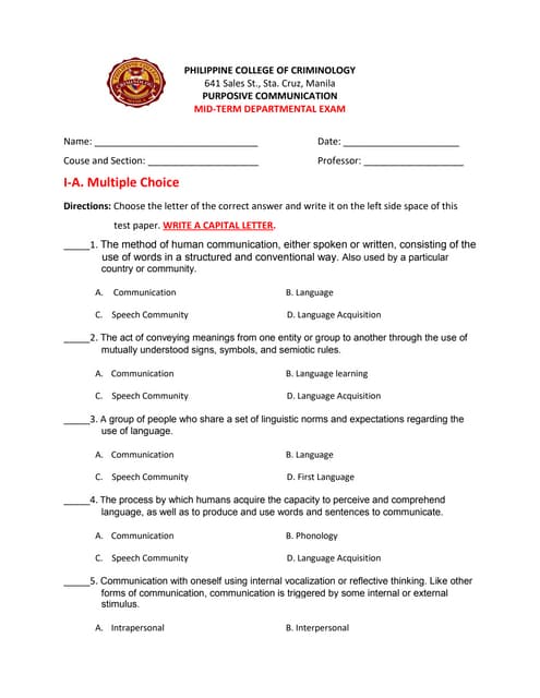 1st Quarter Summative Test in Oral Communication_Answer Key.docx ...