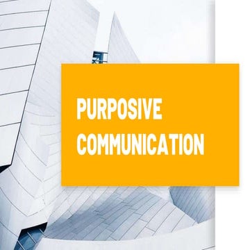 Purposive communication Introduuction
