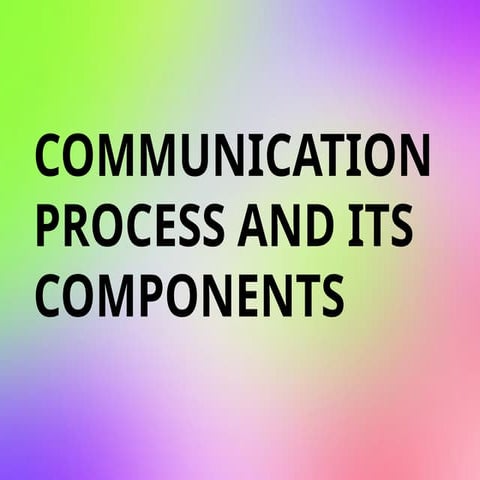 Purposive Communication 8102024 communication process