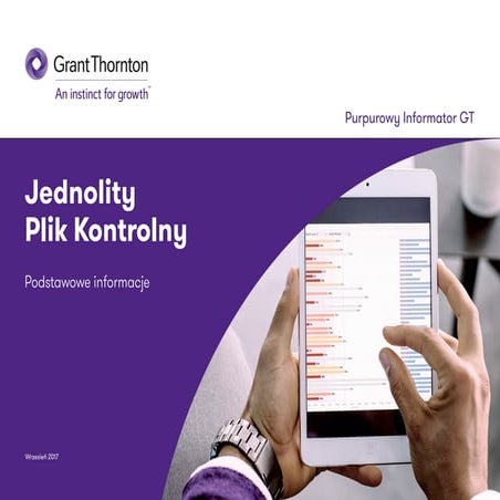 Jednolity Plik Kontrolny - podstawowe informacje