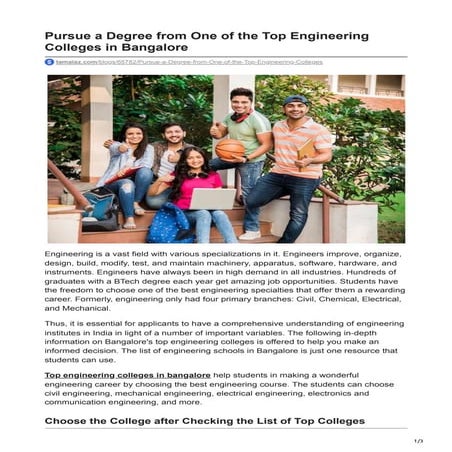 Pursue a Degree from One of the Top Engineering Colleges in Bangalore.pdf