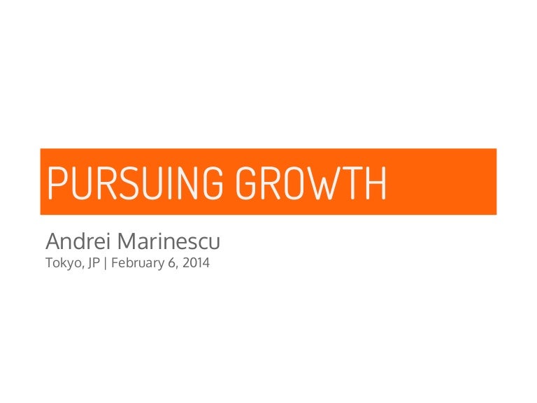 pursuing growth examples from