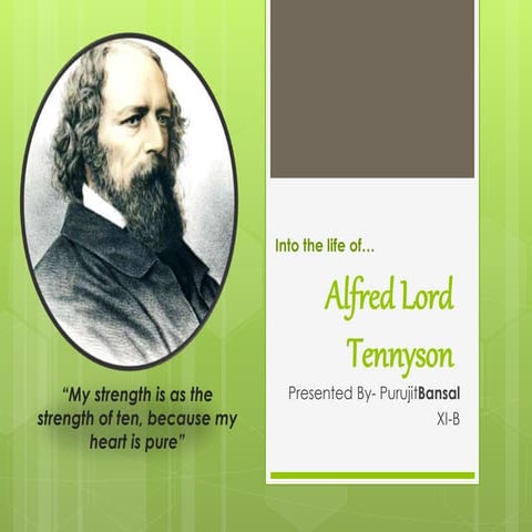 Famous Poet- Alfred Lord Tennyson