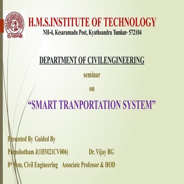 Smart transportation system in civil engineering