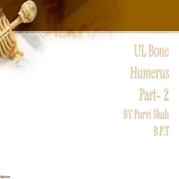 Humerus Bone and attachments | PPTX