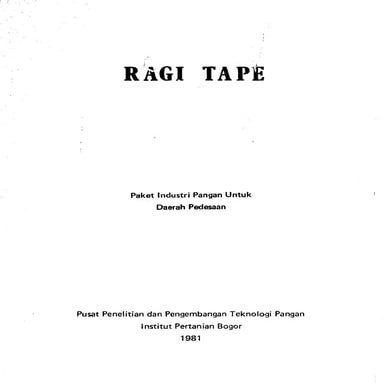 Cara membuat ragi tape | DOCX