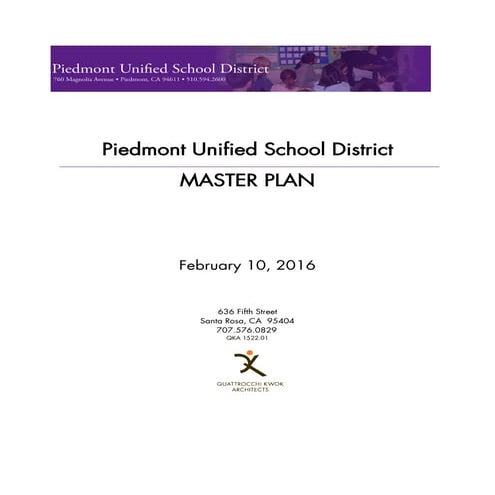 PUSD Facilities Master Plan Development