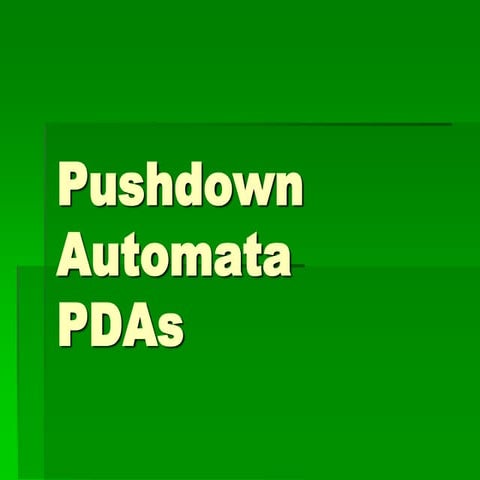 Pushdown automata
