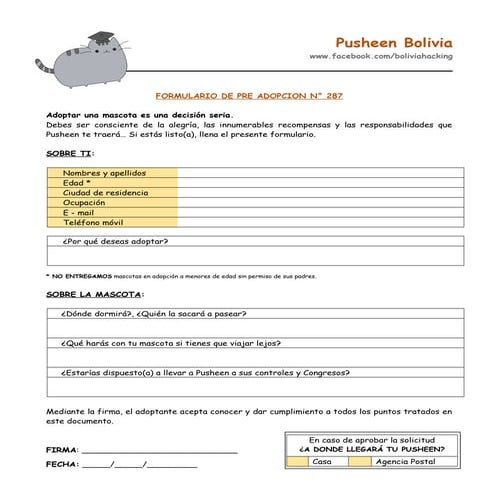 Pusheen pre adopcion