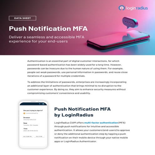 Boost Security with LoginRadius Push Notification MFA