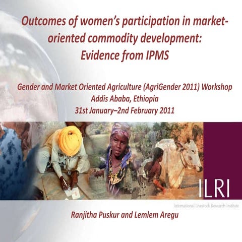 Outcomes of women’s participation in market-oriented commodity development: 