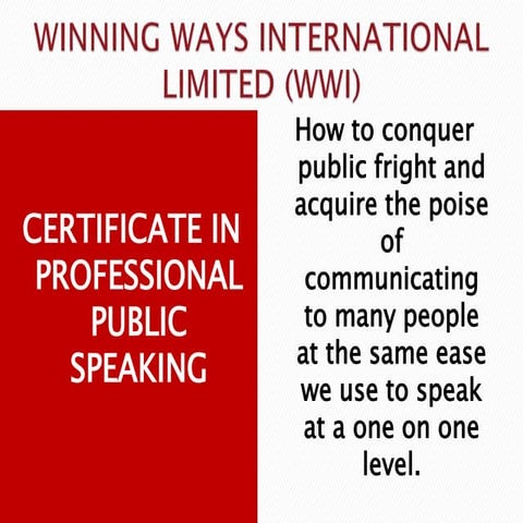 Public speaking by Kimtai Emmanuel Charles 