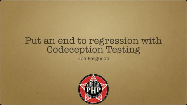 Put an end to regression with codeception testing