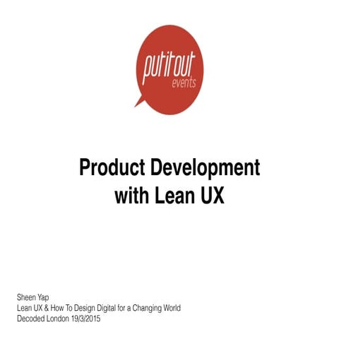 Product Development with Lean UX