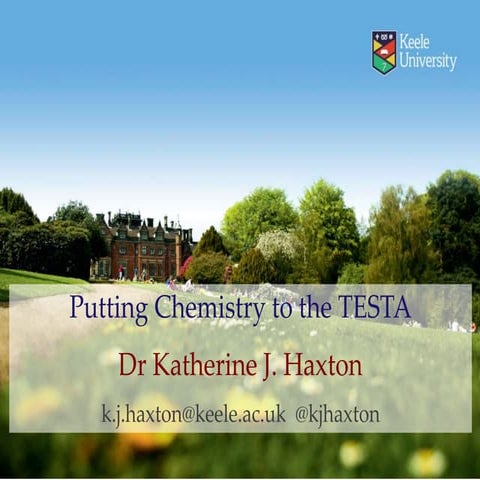 Putting chemistry to the TESTA