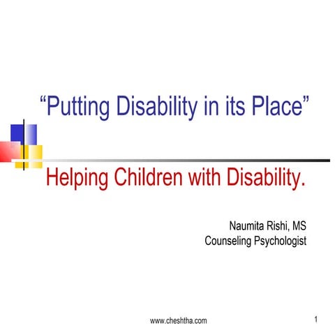 Putting Disability in its Place. 