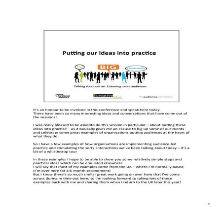 KEYNOTE: Putting it into Practice | PDF