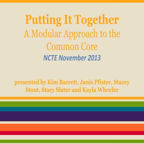 Putting It Together NCTE November 2013