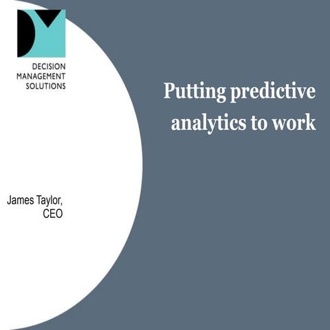 Putting Predictive Analytics To Work
