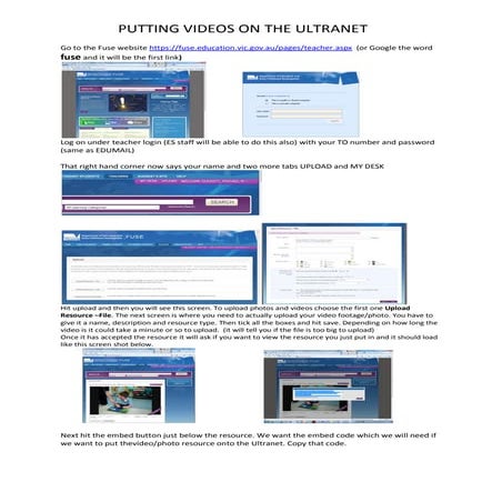 Putting videos onto Ultranet FUSE
