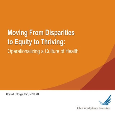 Putting well being metrics into policy action, Alonzo Plough