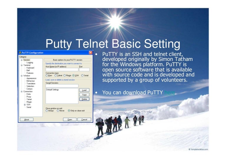 Putty basic setting