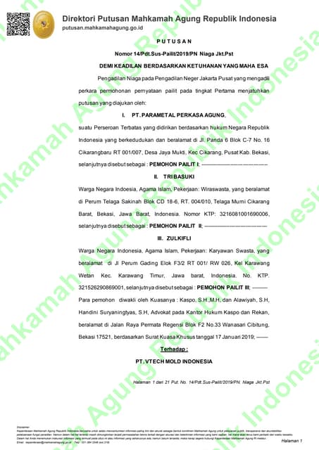 Contoh Akta Pembagian Hak Bersama (APHB) | DOCX
