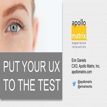 Put your UX to the test
