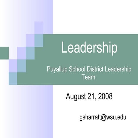 Puyallup Leadership August 21 2008