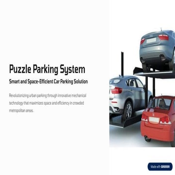 Puzzle Parking System | Smart Multi-Level Car Parking Solution | PDF