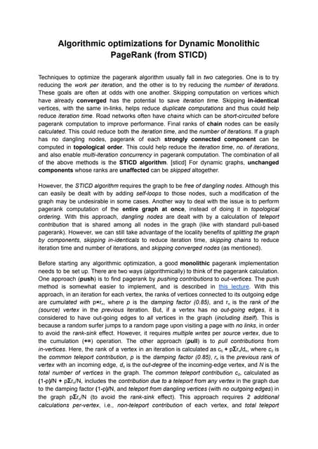 Algorithmic optimizations for Dynamic Monolithic PageRank (from STICD) : SHOR...
