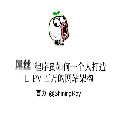 屌丝程序员如何打造日Pv百万的网站架构