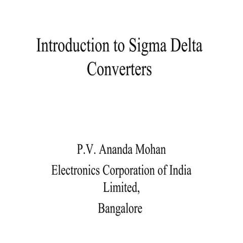 sigma delta converters