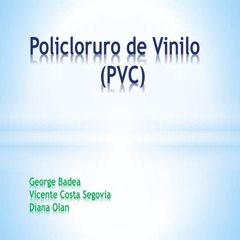INDUSTRIA DEL PVC | PPT