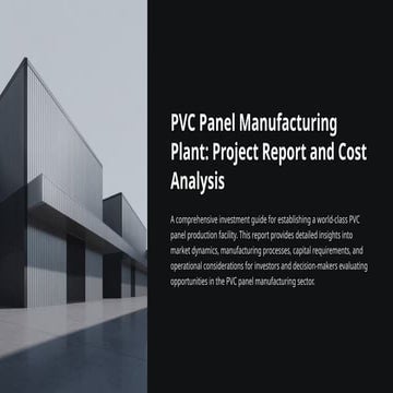 PVC Panel Manufacturing Plant Setup 2025 | PPTX