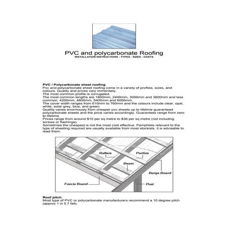 Pvc and polycarbonate roofing