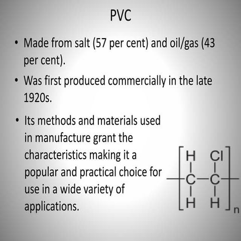 Pvc material for construction