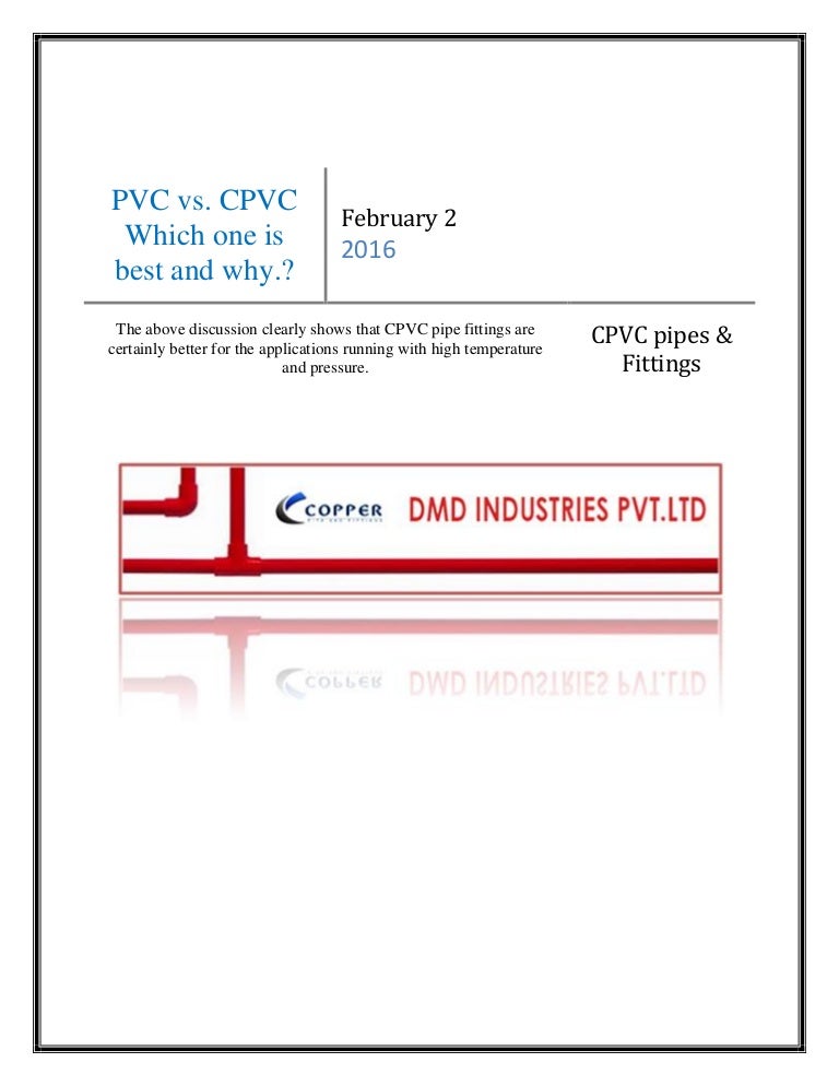 PVC vs. CPVC Which One is Best and Why.?