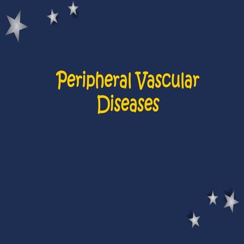 peripheral vascular diseases overview and physiology