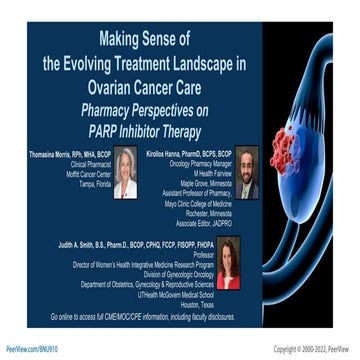 Making Sense of the Evolving Treatment Landscape in Ovarian Cancer Care ...