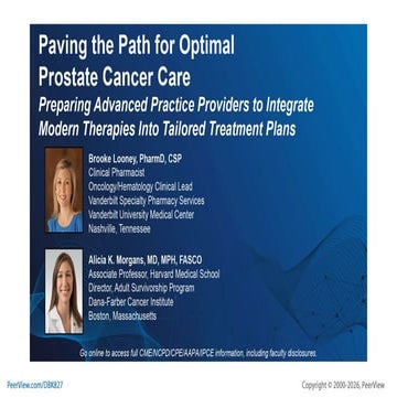Paving the Path for Optimal Prostate Cancer Care: Preparing Advanced ...