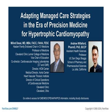Adapting Managed Care Strategies in the Era of Precision Medicine for ...