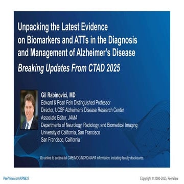 Unpacking the Latest Evidence on Biomarkers and ATTs in the Diagnosis ...
