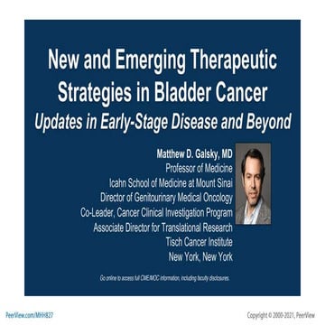 New and Emerging Therapeutic Strategies in Bladder Cancer: Updates in ...
