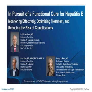In Pursuit of a Functional Cure for Hepatitis B: Monitoring Effectively ...