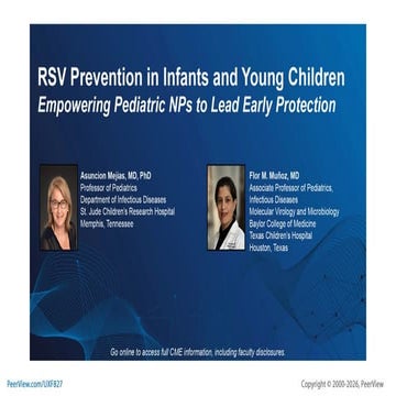 RSV Prevention in Infants and Young Children: Empowering Pediatric NPs ...