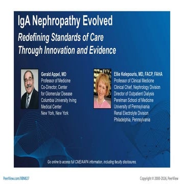 IgA Nephropathy Evolved: Redefining Standards of Care Through ...