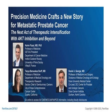 Precision Medicine Crafts a New Story for Metastatic Prostate Cancer ...