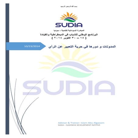 المدونات و دورها في حرية التعبير عن الرأي.Docx